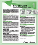 NutriGet 1- Introducing Nutrition Labelling Scheme