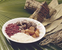 Rice dumplings and their ingredients