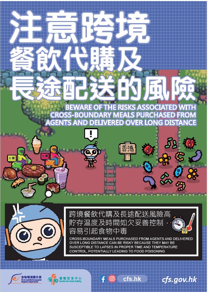 Risks of cross-boundary meal order and delivery poster