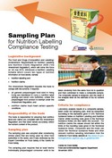 Sampling Plan for Nutrition Labelling Compliance Testing