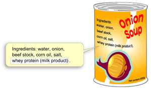 How do the labels of allergens look like? 2