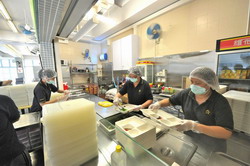 Food should be stored in impervious containers wrapped with cling wrap or covered