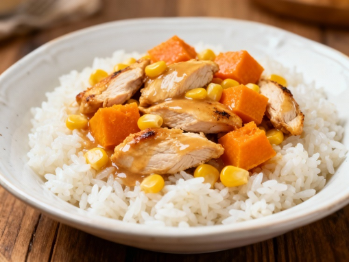 粟米南瓜雞球飯