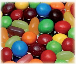 Candies with different colours