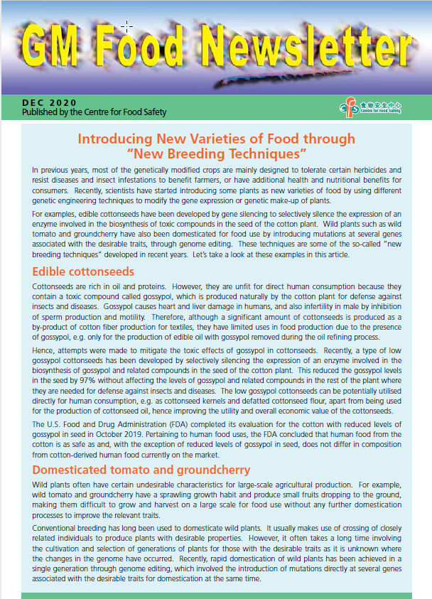 Issue No 29 GM Food Newsletter