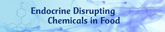 Endocrine Disrupting Banner of Chemicals in Food