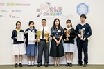 Photo 13： Ms Sylvia Lam See-way, the Chairperson of Working Group on Publicity and Education , presented awards to winners of Senior Secondary Category of the Poster Design Competition.