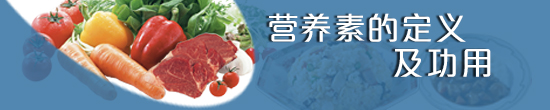 营养素的定义及功用